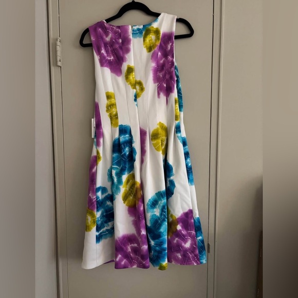 Calvin Klein Sleeveless watercolor floral print cocktail dress size 10 - Picture 5 of 5